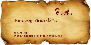Herczog András névjegykártya